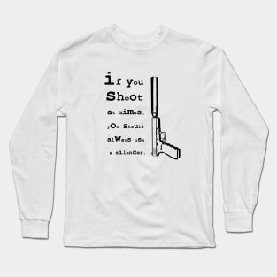 shoot mimes black Long Sleeve T-Shirt